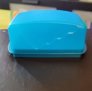 Tupperware Impressions Butter Margarine Dish Container Peacock New in Package